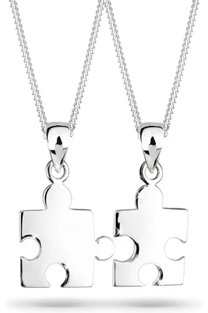 Elli Collana Donne Ciondolo pezzo del Puzzle Set compagno in sterlino 925