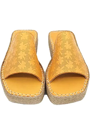 Bonateks Derbtrlk100030, Sandali con Zeppa Donna, Colore: Arancione, 40 EU