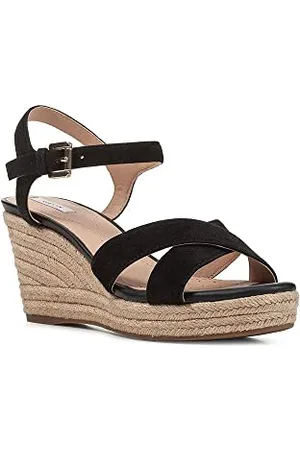 Geox D Soleil A, Sandali Donna, Nero (Black C9997), 39.5 EU