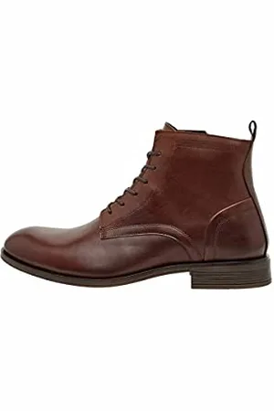 Bianco Biabyron Leather Lace Up Boot, Stivale alla Caviglia Uomo, , 45 EU