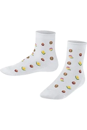 Falke Dotted Flower K SSO lyocell fantasia 1 paio, Calzini Unisex - Bambini, (White 2000), 35-38
