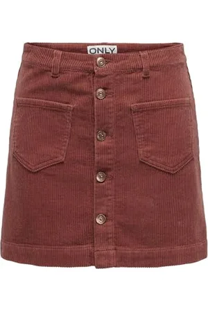 ONLY Onlamazing HW Cord Skirt Pnt Noos Minigonna, Spiced Apple, XS Donna