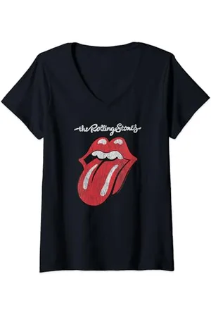 The Rolling Stones Linguetta ufficiale Maglietta con Collo a V