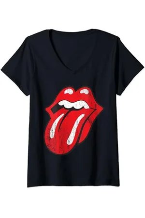 The Rolling Stones Linguetta ufficiale di Maglietta con Collo a V