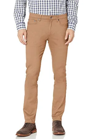 Amazon Pantaloni in Twill Elasticizzati con 5 Tasche Skinny Uomo, , 35W / 32L