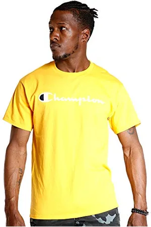Champion Classic Jersey Script T-Shirt, (Team Gold), XL Uomo