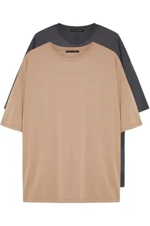 Trendyol T-Shirt Girocollo Standard Oversize Uomo Camicia, , S