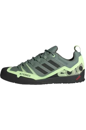 adidas Unisex - Adulto Terrex Swift Solo 2.0 Hiking Shoes, Silver Green/Core Black/Green Spark, 36 EU