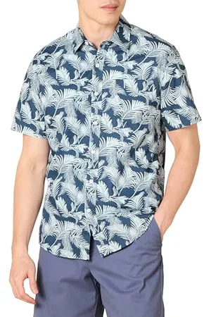 Amazon Camicia Slim-fit A Maniche Corte Con Bottoni E Stampa Uomo, , XS