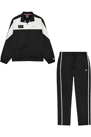 Champion Legacy Modern Sport (220380) -Special PolyWarpKnit Semi-Dull High-Neck Tuta Sportiva, (NBK/Wht), S Uomo