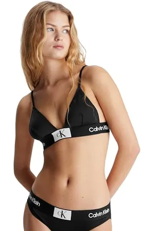 Calvin Klein Top Bikini a Triangolo Donna Fixed Triangle-Rp senza Ferretto, (Pvh Black), 3XL