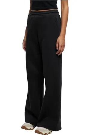 Urban classics Ladies Organic Ultra Wide Sweat Pants Pantaloni, Black, S Donna