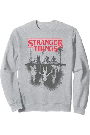 Stranger Things Silhouette Forest Logo Felpa