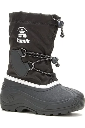 Kamik Southpole4, Stivali Invernali Unisex-Bambini, Nero Bianco, 25 EU