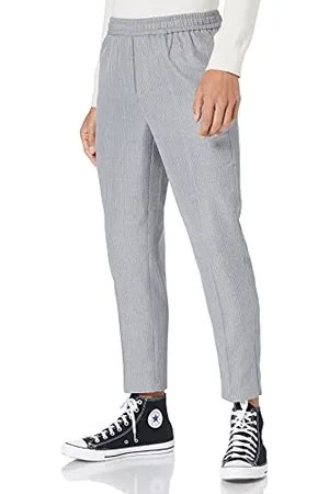 Casual Friday Pilou Pinstriped Pants Pantaloni Eleganti da Uomo, 50813 Grigio Chiaro mélange, 40/3XL