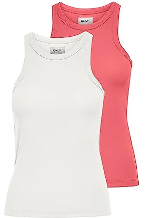 ONLY Onllindsay-Canottiera Noos, Confezione da 2 Canotta, , M Donna