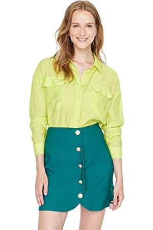 Trendyol Gonna in Tessuto Dritto Asimmetrico da Donna, , 74