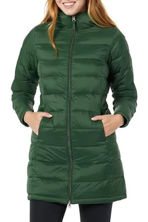 Amazon Piumino Lungo con Cappuccio Ripiegabile, Leggero e Impermeabile (Disponibile in Taglie Forti) Donna, , S