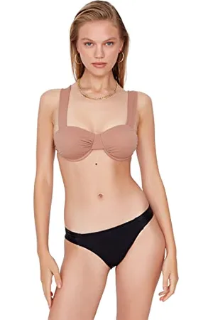 Trendyol Top Bikini in Maglia da Balcone da Donna Costumi da Bagno, , 0
