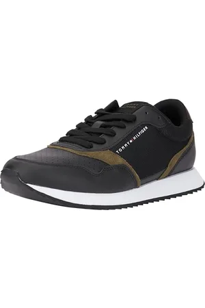 Tommy Hilfiger Uomo Sneakers da Runner Seasonal Mix Profilo Basso, (Black), 40