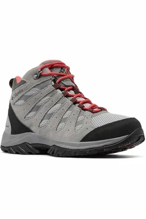 Columbia Redmond 3 Mid WP, Scarpe da Trekking Donna, Steam/Red Coral 2024 , 39.5 EU