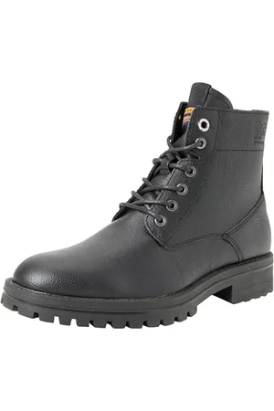 JACK & JONES Jfwbernie Pu Boot, Stivali con Lacci in Poliuretano Uomo, , 46 EU