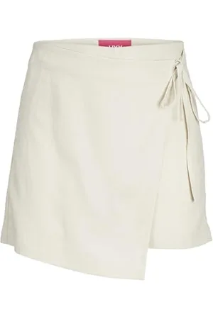 JJXX Jxmary Linen HW Skort Pnt Gonna Pantalone, Beige, XS Donna