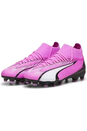 PUMA Ultra PRO FG/AG JR, Soccer Shoe Unisex-Bambini, Poison Pink White Black, 29 EU