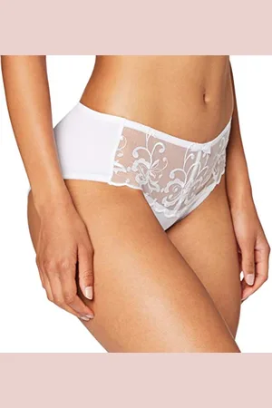 Playtex Slip Midi Essential Elegance Ricamo Confortevole Donna x1, (White), M