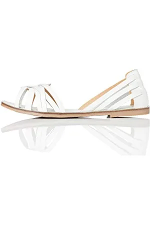 FIND FIND Open Toe Hurrache - Sandali a Punta Aperta Donna, (White), 37 EU