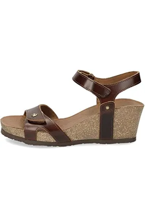 Panama Jack Julia Clay, Sandali con Cinturino alla Caviglia Donna, Marrone (Cuero B1), 41 EU