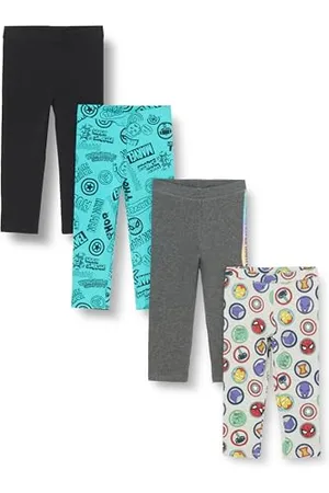 Amazon Disney | Marvel | Star Wars | Frozen | Princess Leggings Bambine e Ragazze, Pacco da 4, , 10 Anni