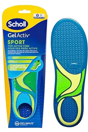 Scholl GelActiv Solette sportive da donna, comode solette da corsa, per piedi freschi e freschi, super assorbimento degli urti e sospensioni con tecnologia GelWave, taglia 35,5 – 40,5