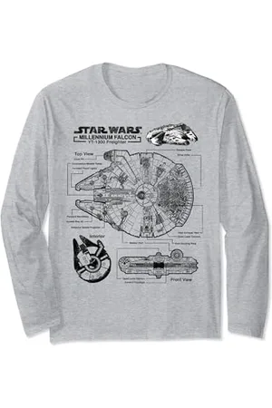 STAR WARS Millennium Falcon Schematic Maglia a Manica
