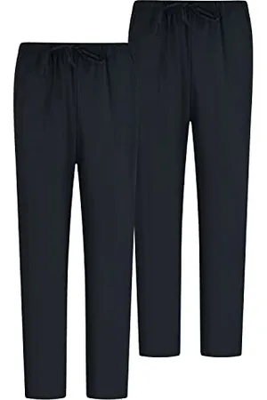 MISEMIYA Pack 2 PCS - Pantaloni Unisex Vita Elastica Uniforme di Lavoro Clinica Ospedale - Small