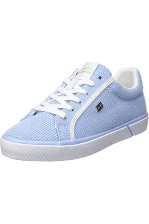Tommy Hilfiger Sneakers Vulcanizzate Donna Essential Mesh Scarpe, Blu (Breezy Blue), 36 EU