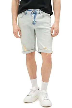Koton Bermuda Denim Shorts Folded Leg Cotton Pocket Detailed Pantaloncini, (600), 37 Uomo