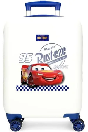 Disney Joumma Bags, Cars RD Trip, Valigia Cabina, Valigia per bambini, Realizzata in ABS, un materiale rigido e leggero, ruote doppie a rotazione multidirezionale, chiusura a combinazione laterale.