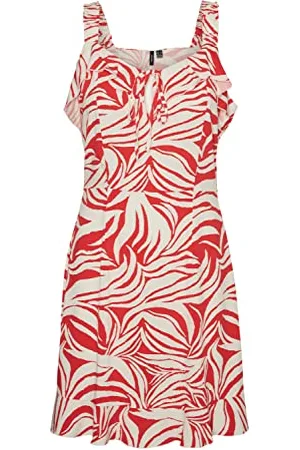 VERO MODA Vmdotty Becca SL Short Dress Wvn Ga Vestito, , M Donna