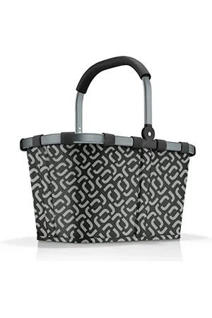 Reisenthel Carrybag - Cestino per Spesa, Design Resistente, Elegante e Spazioso, per Shopping e Picnic, Tessuto Idrorepellente, 22 L, Fantasia Nero Signature