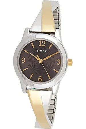 Timex Cinturino di espansione Bicolore da Donna con quadrante Nero da 25 mm TW5M38700