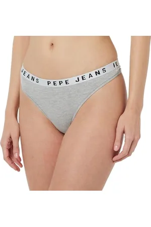 Pepe Jeans Logo Thong, Intimo in Stile Bikini Donna, (Grey Marl),XL