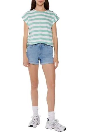 Springfield Camiseta Estampada Botones Hombro T-Shirt, , L Donna