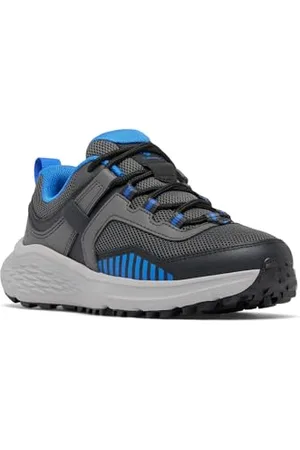 Columbia Konos Low, Scarpe da Trekking ed Escursionismo a Vita Bassa Unisex - Bambini e Ragazzi, Dark Grey/Vivid Blue, 38 EU