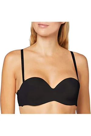 Emporio Armani Bandeau Strapless Custom Fit Bra Basic Bonding Microfiber, Reggiseno Con Coppe Modellate Donna, , 36 B