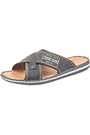 Rieker 21064-01, Ciabatte Uomo, Schwarz (Schwarz/Anthrazit 01), 40 EU