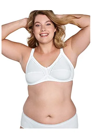 NATURANA 86545 Reggiseno Senza Ferretto, Bianco ( 300), 4E (Taglia Produttore: 38E) Donna