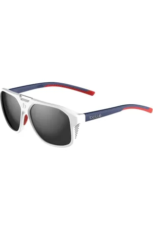 Bolle ARCADIA, White Blue Red Matte, TNS Gun, Large, Sunglasses, Unisex, Adult