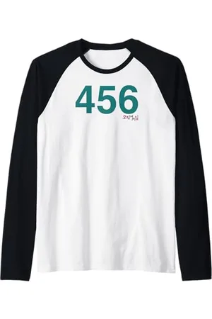 Squid Game Player 456 Costume Maglia con Maniche Raglan