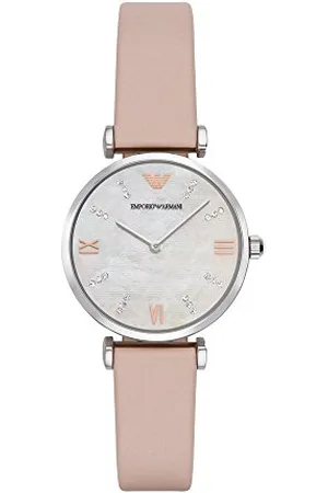 Emporio Armani Orologio Donna, movimento a due lancette, cassa in acciaio 32 mm e cinturino in pelle, AR8039